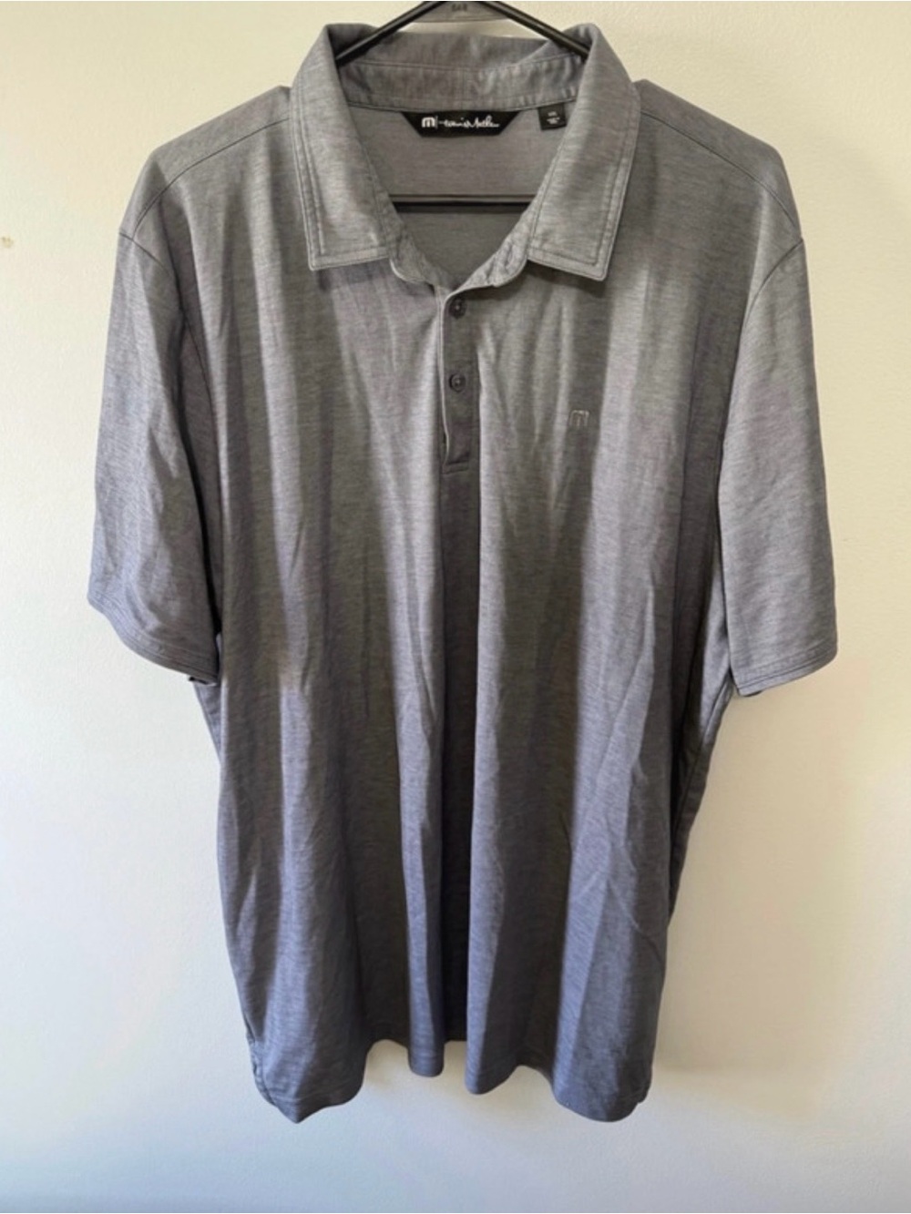 Travis Mathew Men's Gray Polo - Short Sleeve Performance Shirt